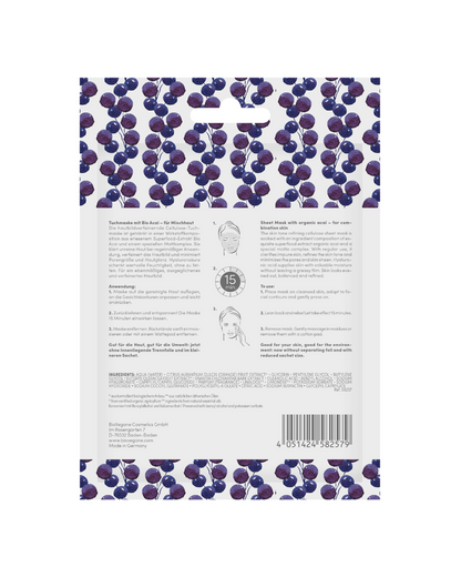 Máscara em Folha p/ Pele Mista | Açaí Orgânico / Organic Acai Sheet Mask