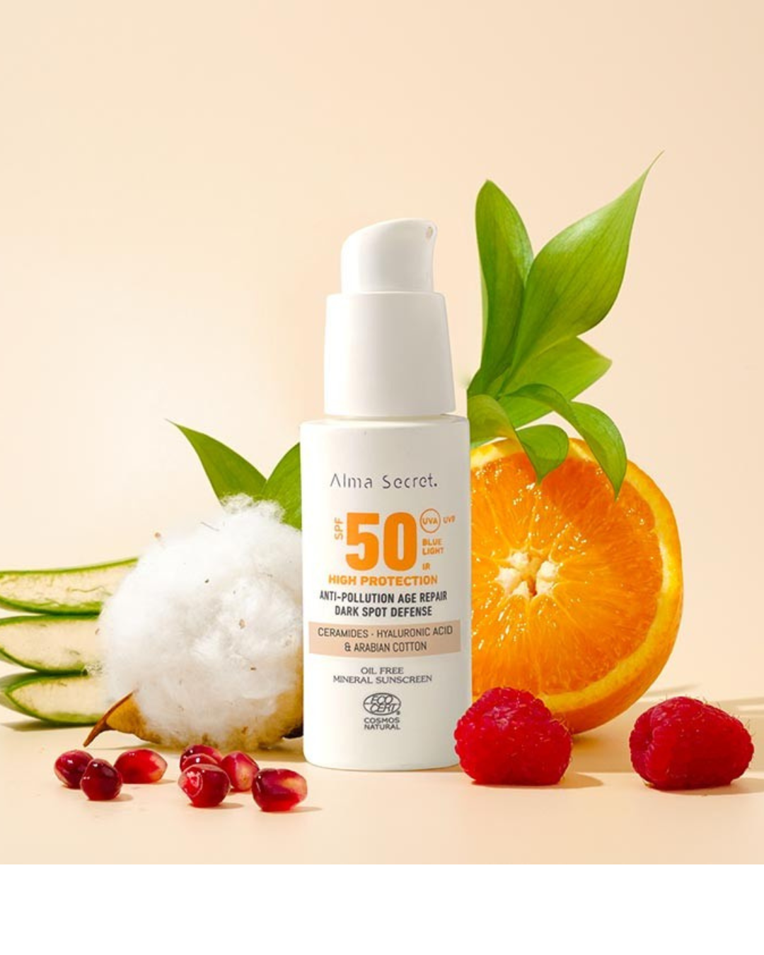 Protector Solar Facial SPF 50 com Cor (Areia)